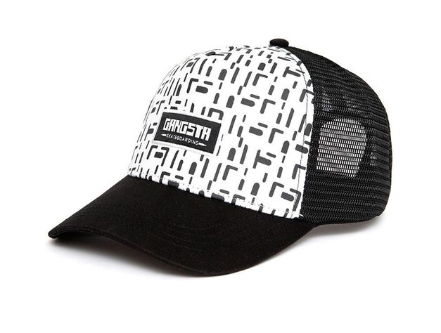 Gorro Unisex Gangsta Letters Blanco-0