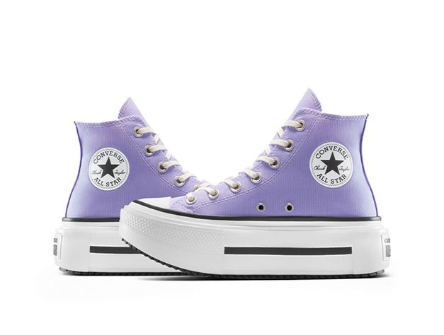 Zapatilla Mujer Converse Chuck Taylor Double Stack Morado-6