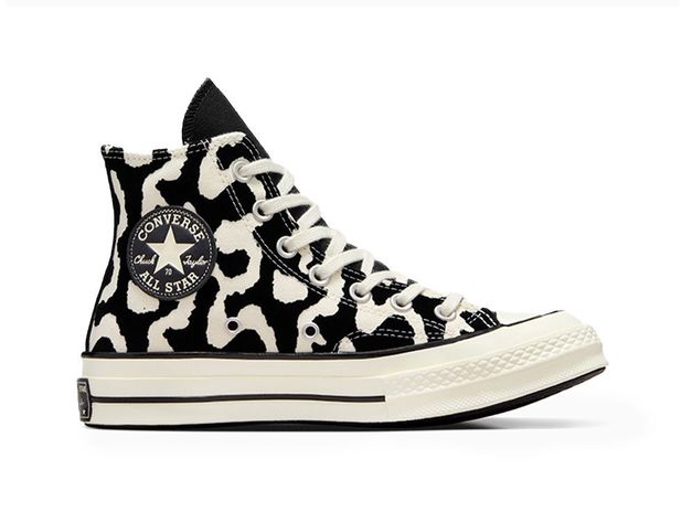 Zapatilla Converse Chuck 70 Hi Print Mujer Negro - Blanco-0