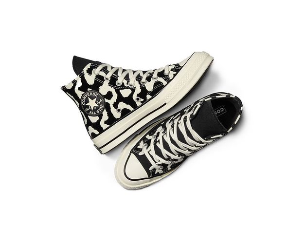Zapatilla Converse Chuck 70 Hi Print Mujer Negro - Blanco-2