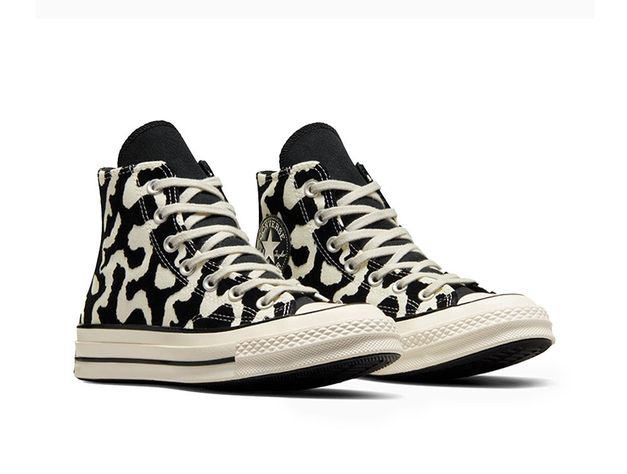 Zapatilla Converse Chuck 70 Hi Print Mujer Negro - Blanco-3