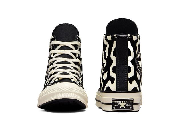 Zapatilla Converse Chuck 70 Hi Print Mujer Negro - Blanco-4
