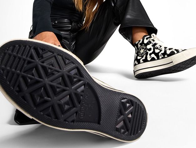 Zapatilla Converse Chuck 70 Hi Print Mujer Negro - Blanco-7