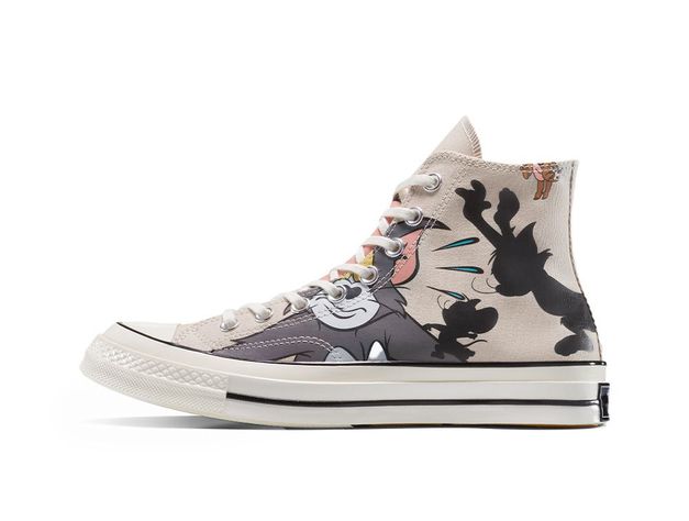 Zapatilla Unisex Converse Chuck 70 Hi Tom Y Jerry Beige-1