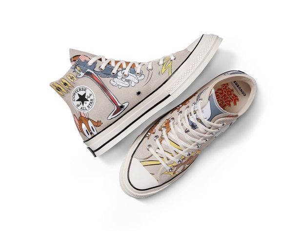 Zapatilla Unisex Converse Chuck 70 Hi Tom Y Jerry Beige-2