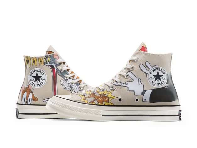 Zapatilla Unisex Converse Chuck 70 Hi Tom Y Jerry Beige-3