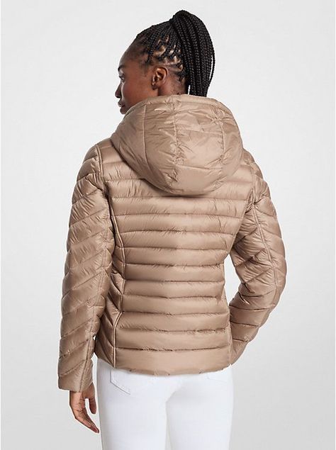 Chaqueta Michael Kors reversible taupe/bone-1