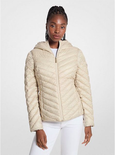 Chaqueta Michael Kors reversible taupe/bone-2