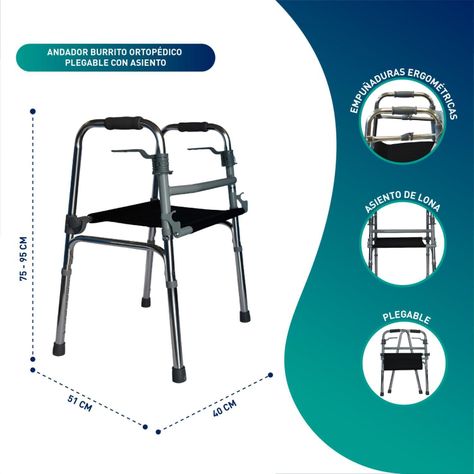 Andador Plegable Con Asiento-1