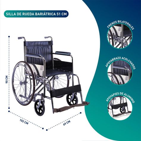 Silla De Ruedas Sobrepeso Bariatrica Strong 51cm-1