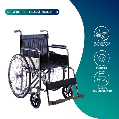 Silla De Ruedas Sobrepeso Bariatrica Strong 51cm-2