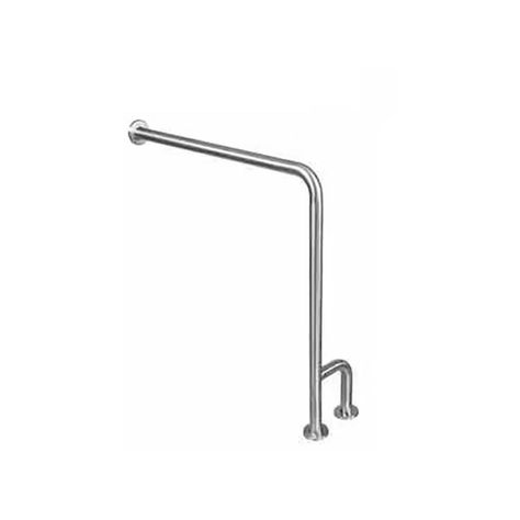 Barra De Seguridad Baño Angular Muro-Piso Doble Izquierda-0