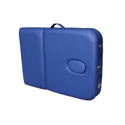Camilla De Masajes Plegable 3 Cuerpos Deluxe Azul - Ruedas-2