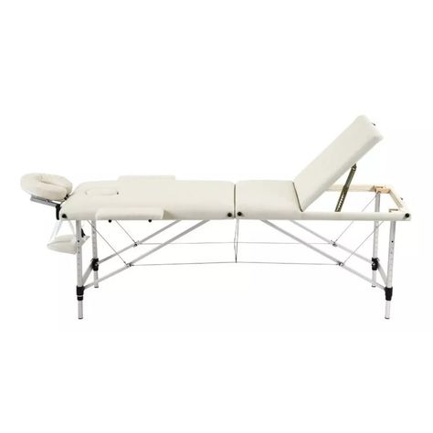 Camilla De Masajes Plegable 3 Cuerpos Blanca Deluxe-1