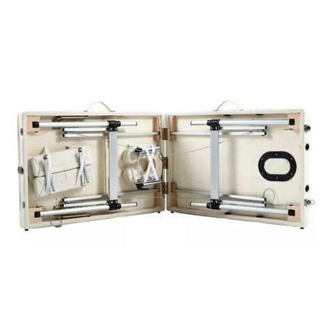 Camilla De Masajes Plegable 3 Cuerpos Blanca Deluxe-3