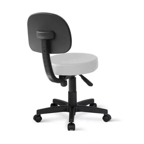 Piso Taburete Consulta Medica Con Respaldo - Blanco-1