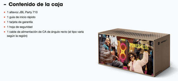 Parlante JBL Partybox 710 Portátil Con Bluetooth Negra 220v -4