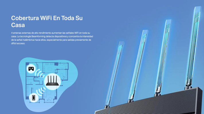 Router AX1500 Wi-Fi 6 Tecnología Wi-Fi 6: Archer AX12 viene equipado con la última tecnología inalám-3