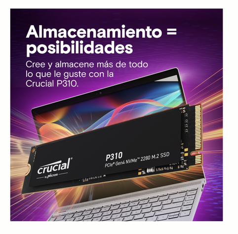 Unidad Ssd Crucial P310 PCIe NVMe 2280 M.2 SSD 500GB-2