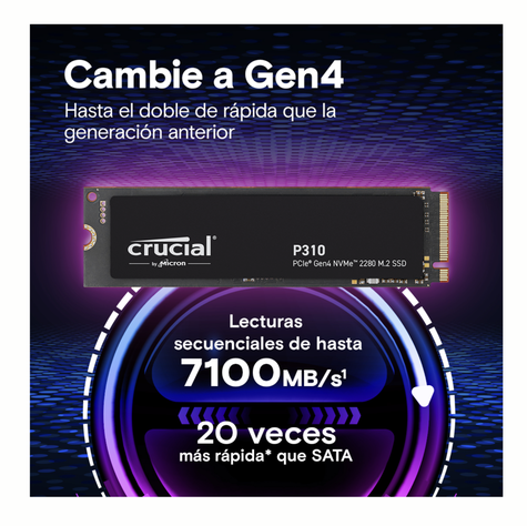 Unidad Ssd Crucial P310 PCIe NVMe 2280 M.2 SSD 500GB-4