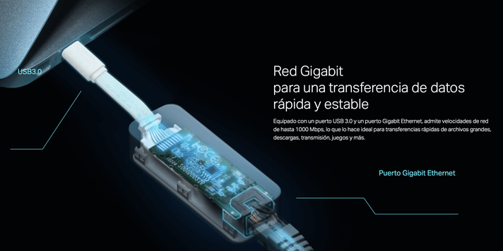 Adaptador de red USB-C a RJ45 Gigabit TP-Link UE300C Mac o Windows-6