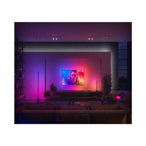 Lámpara De Piso Philips Hue Gradient RGBIC Signe Zigbee Bletooth-4