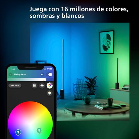 Lámpara De Piso Philips Hue Gradient RGBIC Signe Zigbee Bletooth-7
