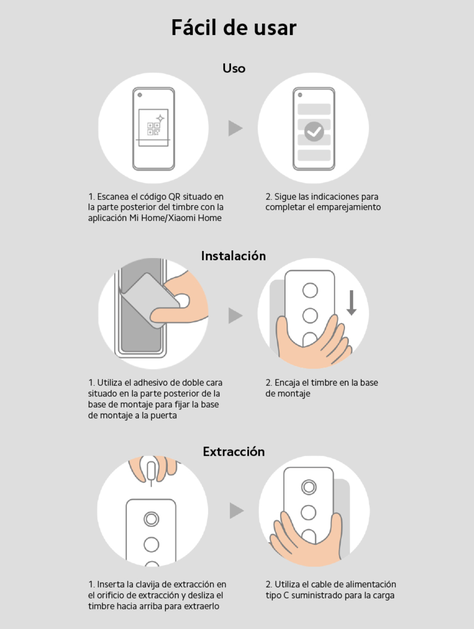 Video Portero Timbre Xiaomi Smart Doorbell 3 Alexa Google-5
