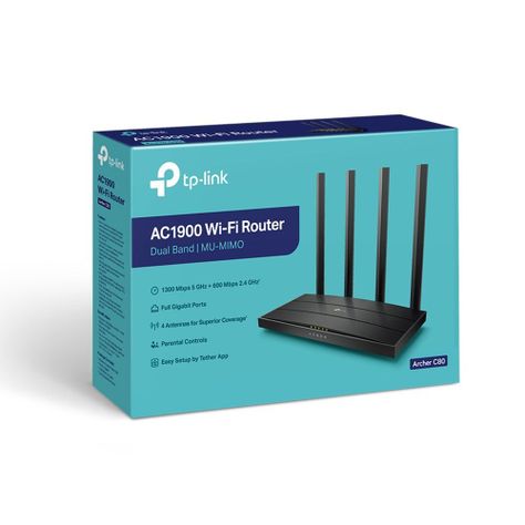 Router Repetidor mesh Inalámbrico C80 Mu-mimo Inalámbrico Ac1900-1