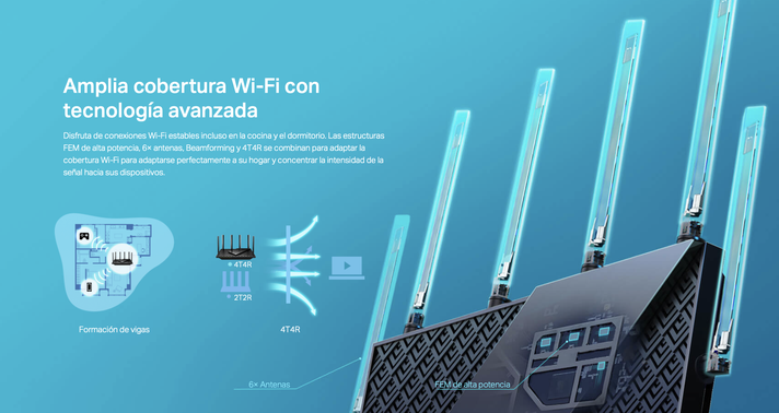 Router AX5400 Tri-Band Gigabit Wi-Fi 6 Archer AX72OneMesh™-7