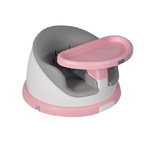 SILLA COMER PORTÁTIL I-TWIST ROSA + SET CONTENEDOR COCODRILO-1
