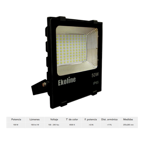Proyector de Area LED Ekoled 100W Luz Día Ekoline 4500k    -1