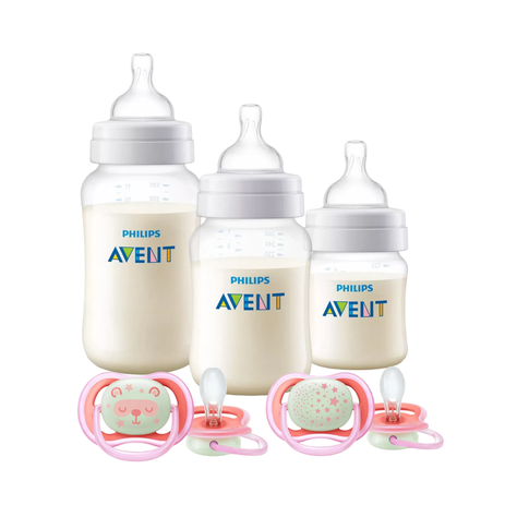 Set Avent 3 mamaderas más 2 chupetes 6-18m -0