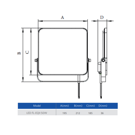 Reflectores LED Floodlight-EQII 100W-5700-GY-GP OPPLE -4