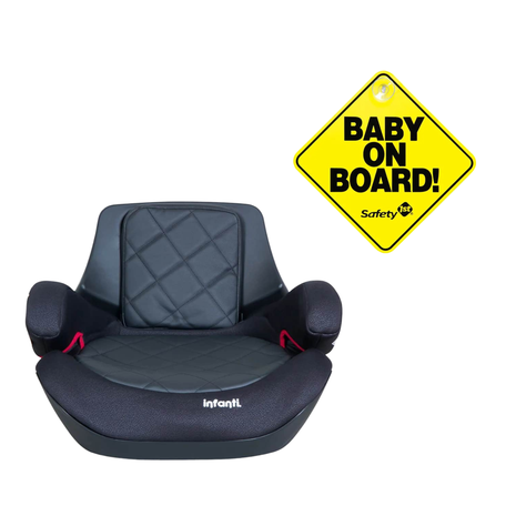 Silla de Auto Alzador Go Isofix Black Stone y Baby on board Amarillo-0