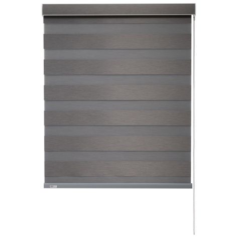 Cortina Roller Dúo Blackout 100x235 cm Gris Oscuro-1