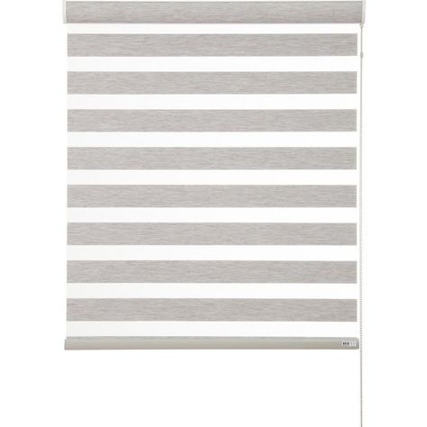 Cortina Roller Dúo Traslúcido 85x170cm Gris Claro-1