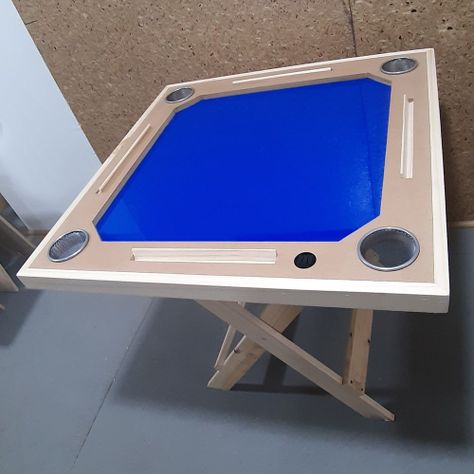 Mesa de domino 79cm x 79cm color azul - generico-3