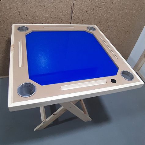 Mesa de domino 79cm x 79cm color azul - generico-4