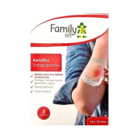 Apósito Transparente 10cm X 12cm 3 Unidades Family Set Original-0