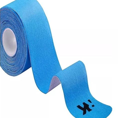 Tape Kinesiológico Precortado Azul 5cm x 5mt Recovery Original-2