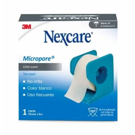 Nexcare Cinta Adhesiva Micropore Blanca 25mm x 9,1mts-2
