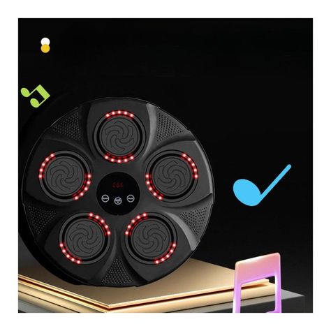 Máquina De Entrenamiento Box Sonido Bluetooth Y Guantes Rojo-3