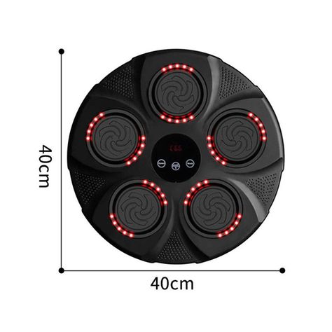 Máquina De Entrenamiento Box Sonido Bluetooth Y Guantes Rojo-4