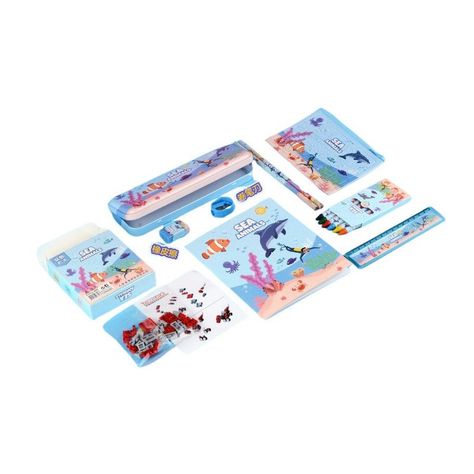 kit 15 Materiales Escolares, Estuche, Cuaderno.  Delfin-1