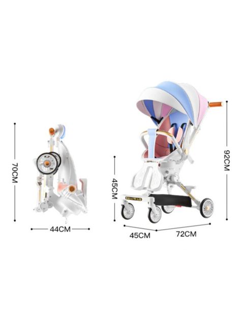 Coche Plegable Múltiples posiciones con Bandeja y Volante OSO-4