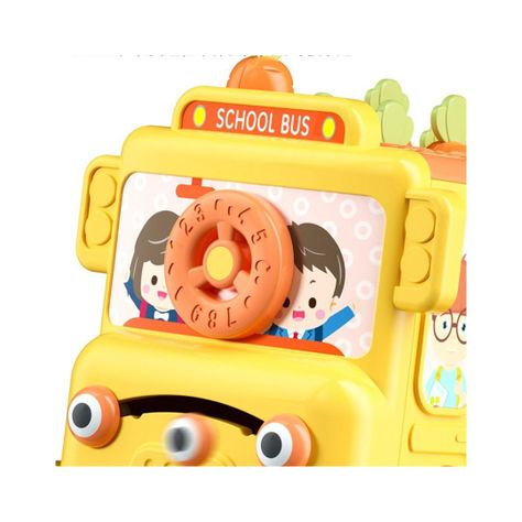 Bus Didáctico 6 en 1, Metalófono, Armado,  Reloj y Más-3