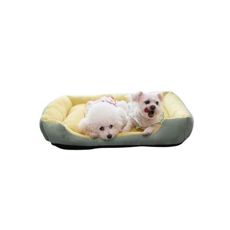 Cama Para Mascotas XL Con Juguete Máxima Comodidad Amarilla-2