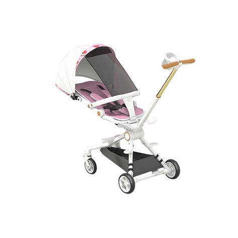 Coche Plegable Múltiples posiciones Ajuste 360 Rosa-0