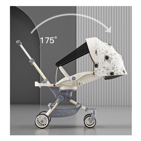 Coche Plegable Múltiples posiciones con Bandeja y Volante-1